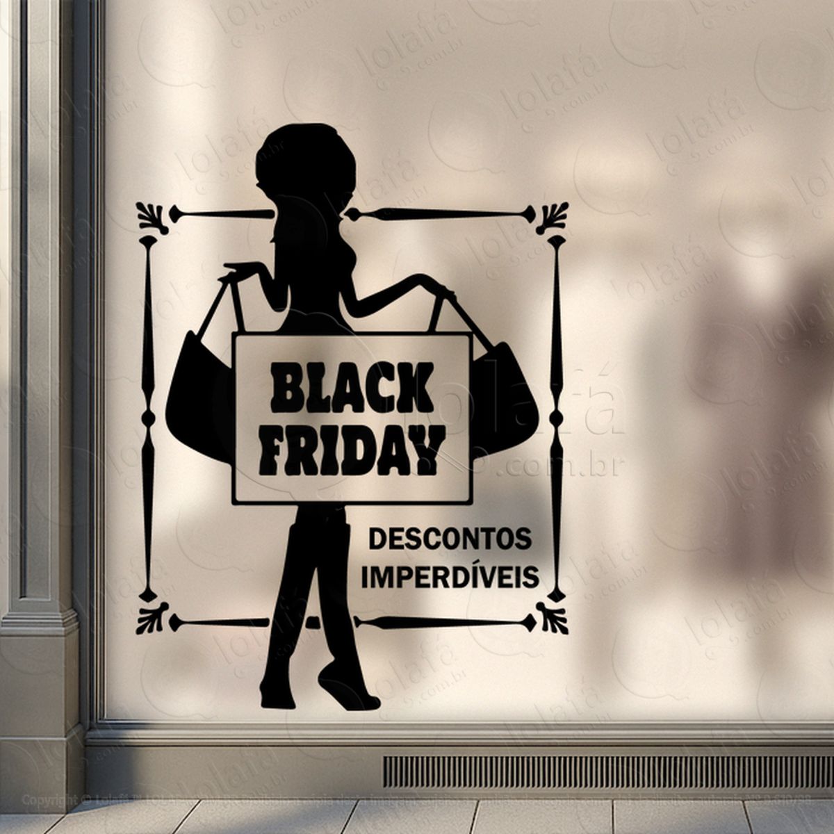 Adesivo Black Friday para Vitrine Personalizável Mod:246