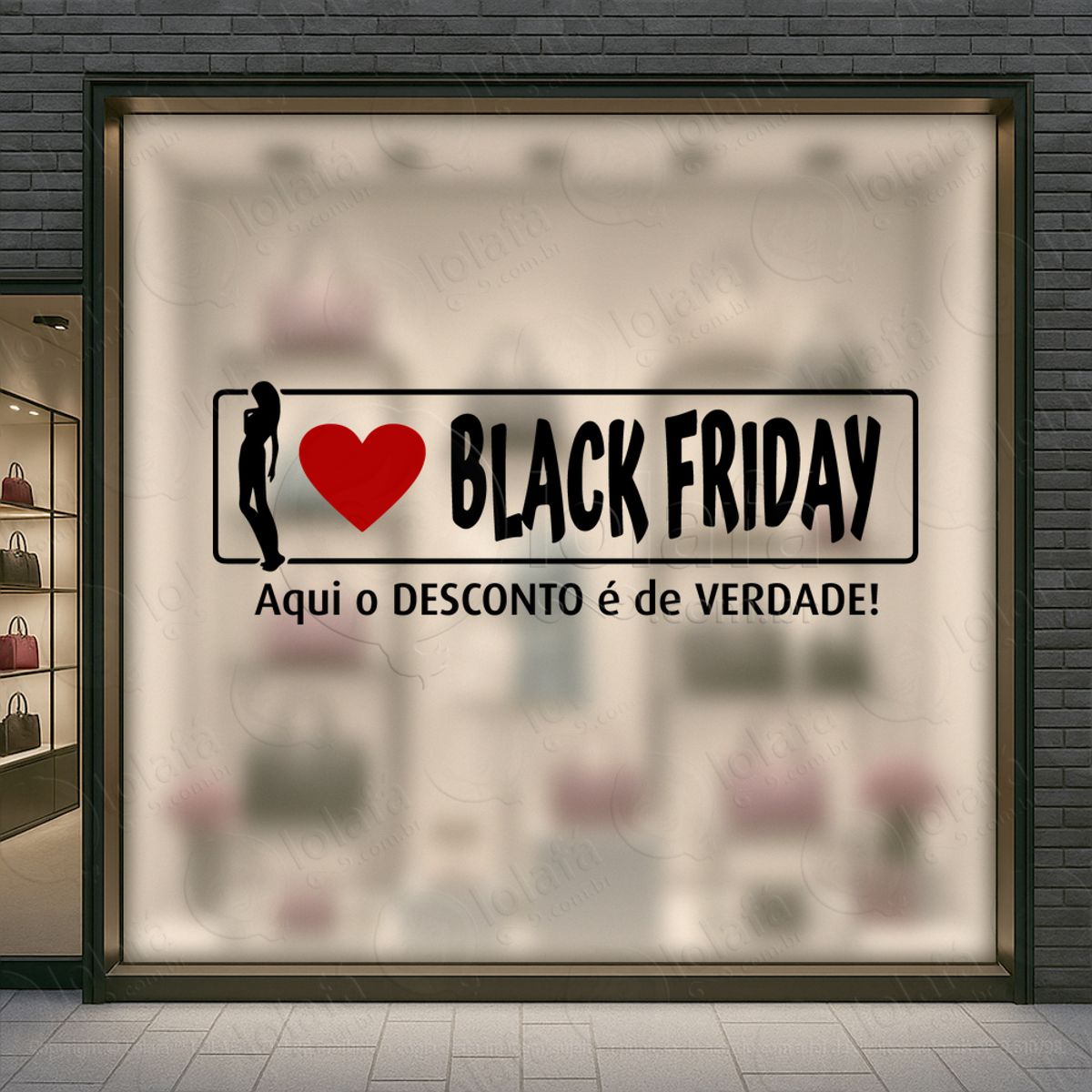 adesivo black friday para vitrine personalizável mod:247