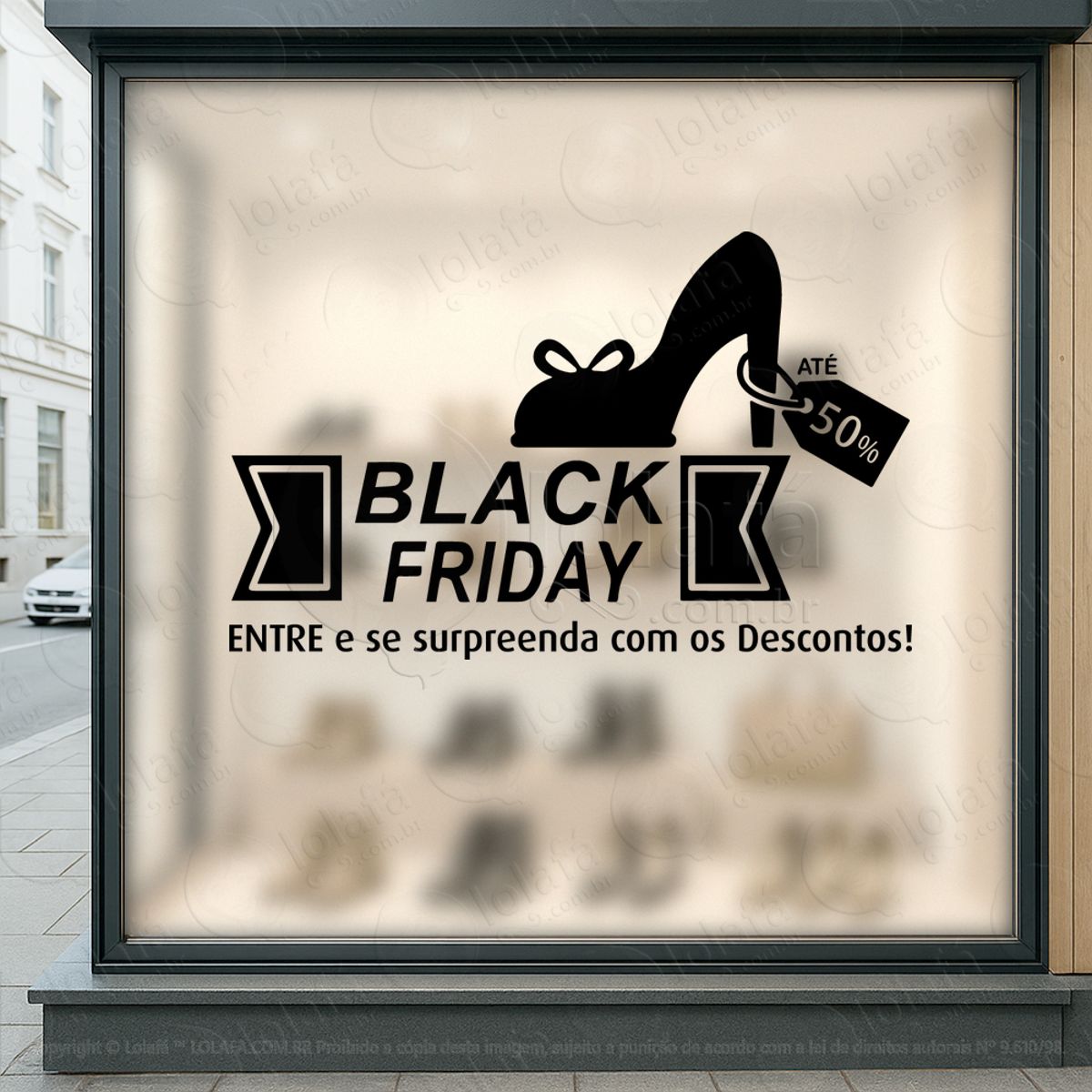 adesivo black friday para vitrine personalizável mod:248