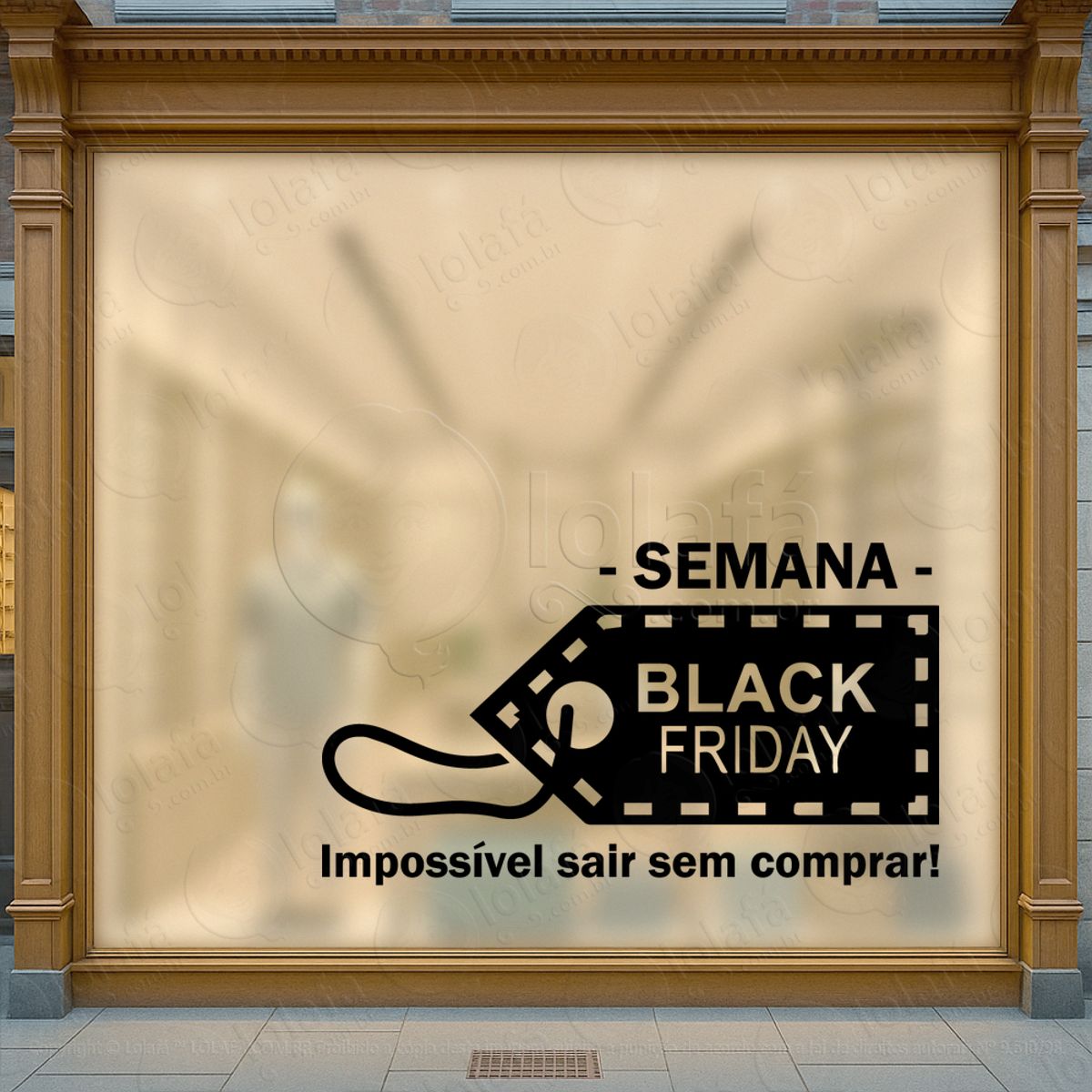 Adesivo Black Friday para Vitrine Personalizável Mod:253