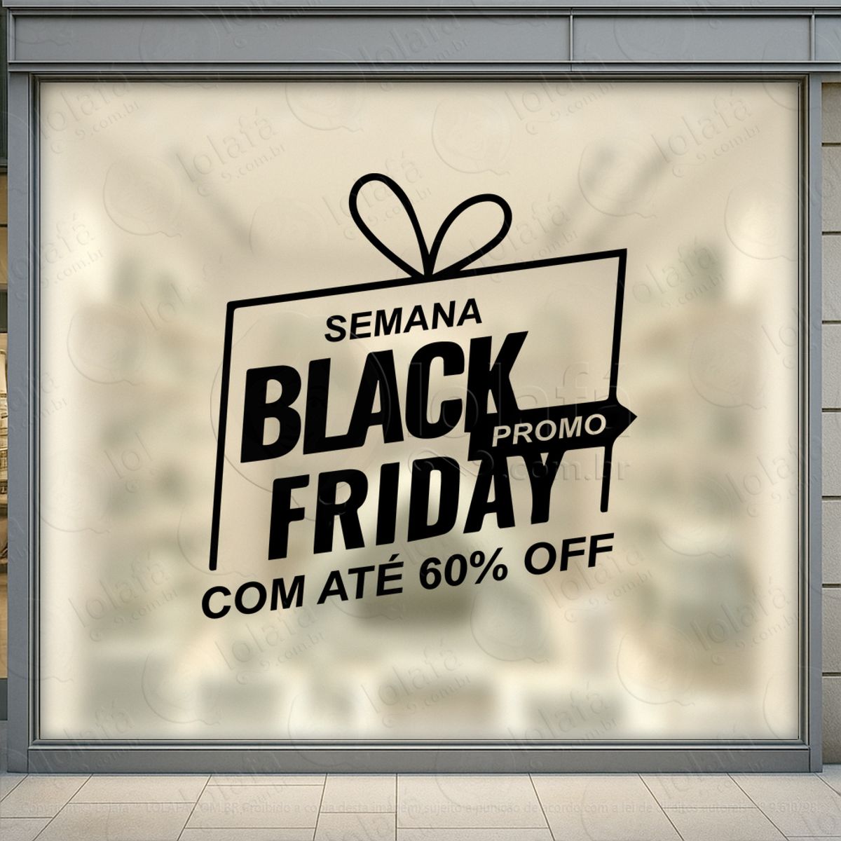 Adesivo Black Friday para Vitrine Personalizável Mod:254