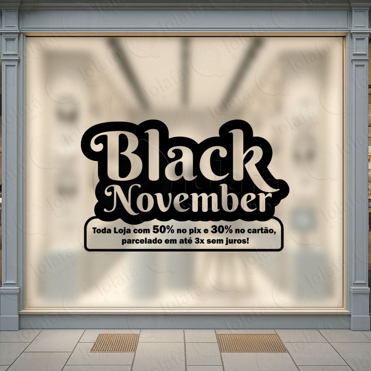 adesivo black friday para vitrine personalizável mod:255