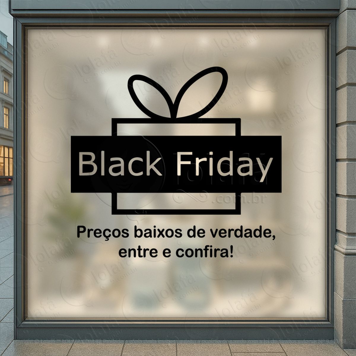 adesivo black friday para vitrine personalizável mod:257