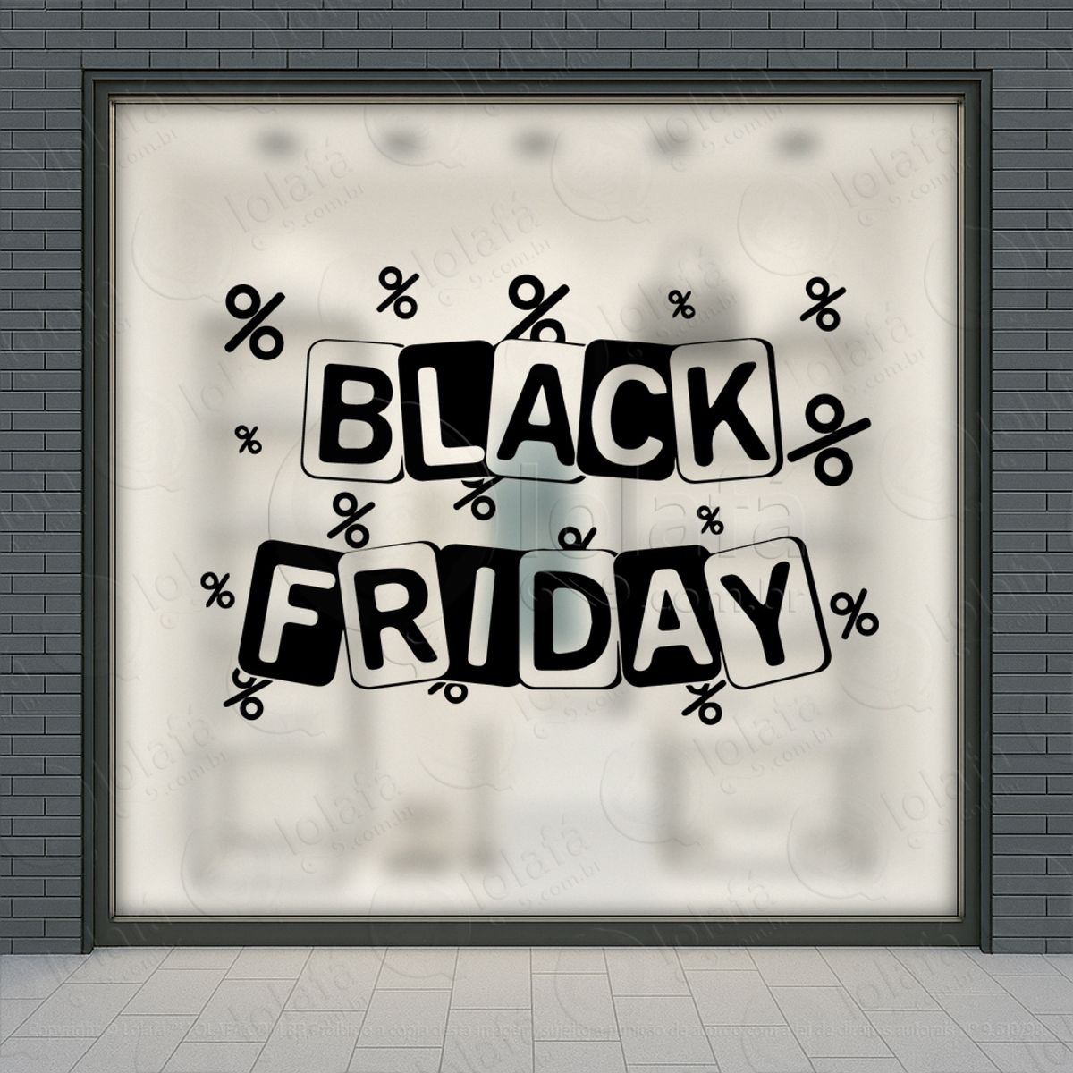 adesivo black friday para vitrine personalizável mod:258