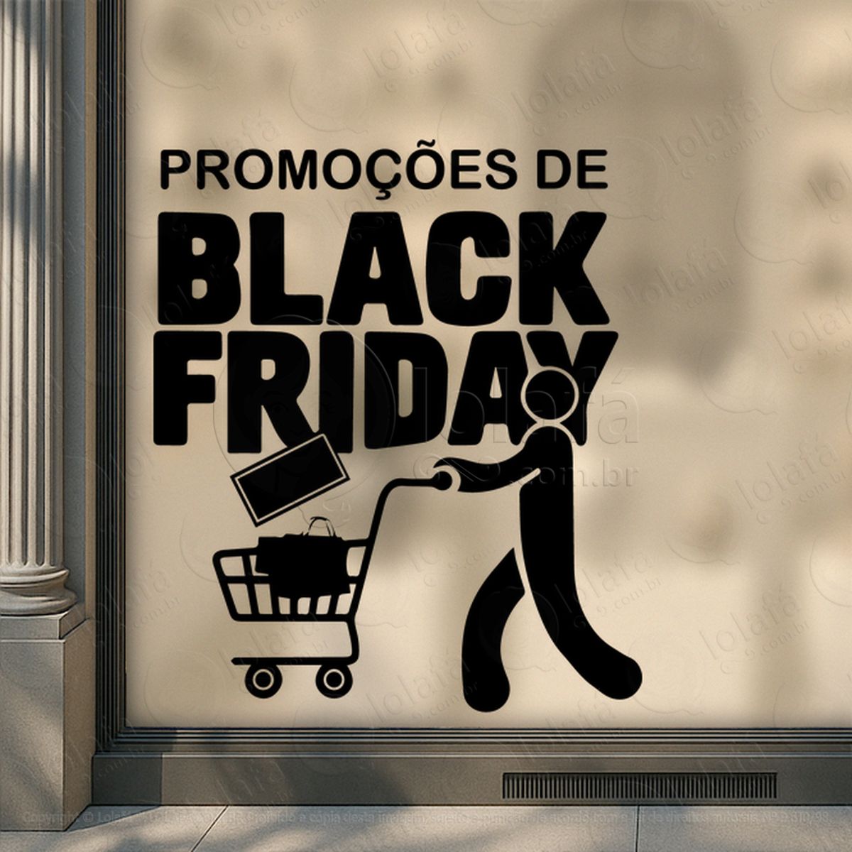 adesivo black friday para vitrine personalizável mod:259