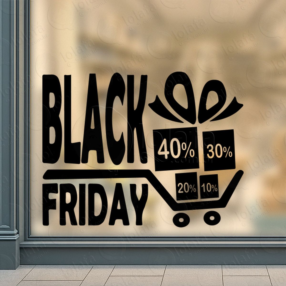 Adesivo Black Friday para Vitrine Personalizável Mod:262