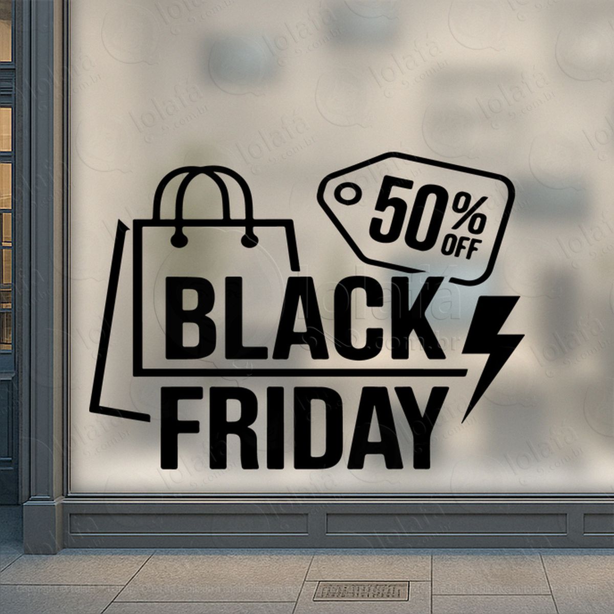 Adesivo Black Friday para Vitrine Personalizável Mod:264