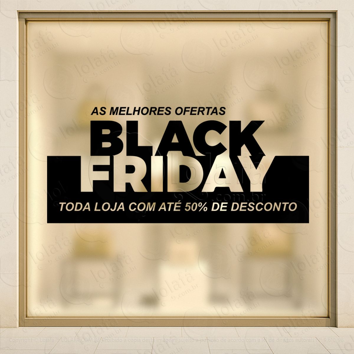 Adesivo Black Friday para Vitrine Personalizável Mod:266
