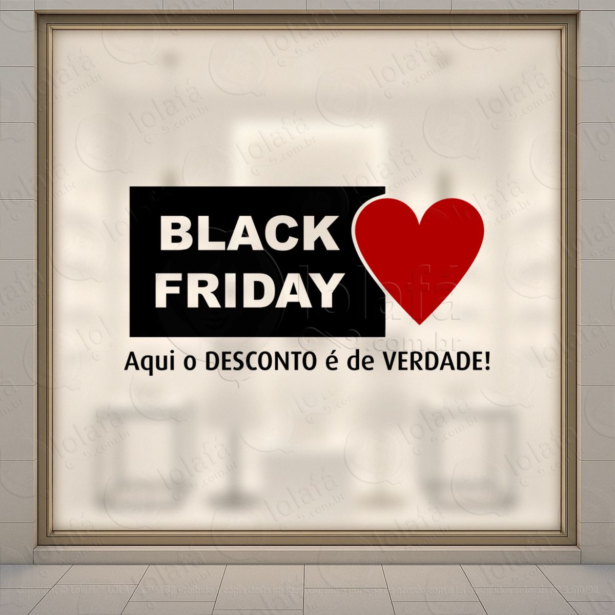 Adesivo Black Friday para Vitrine Personalizável Mod:267
