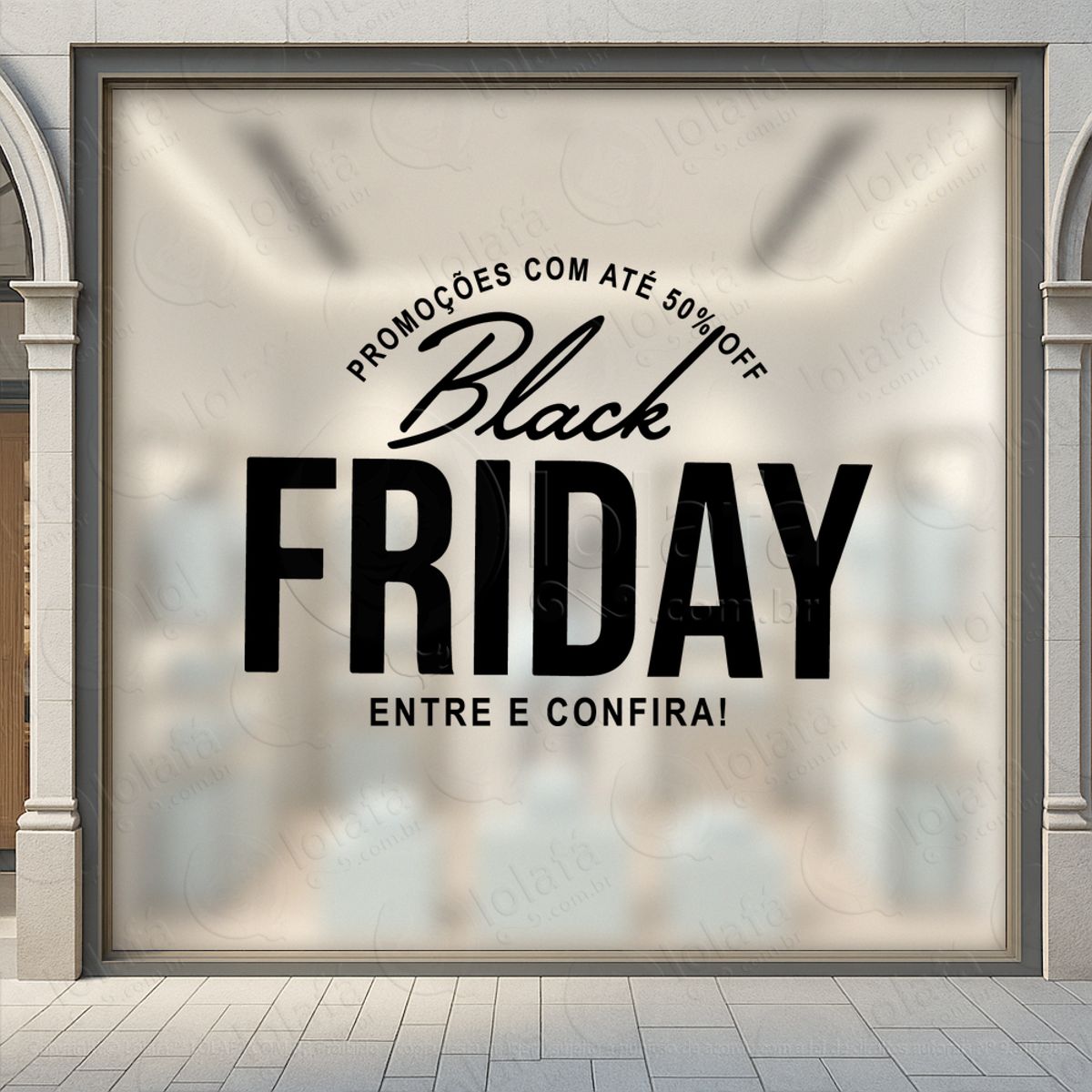 adesivo black friday para vitrine personalizável mod:270