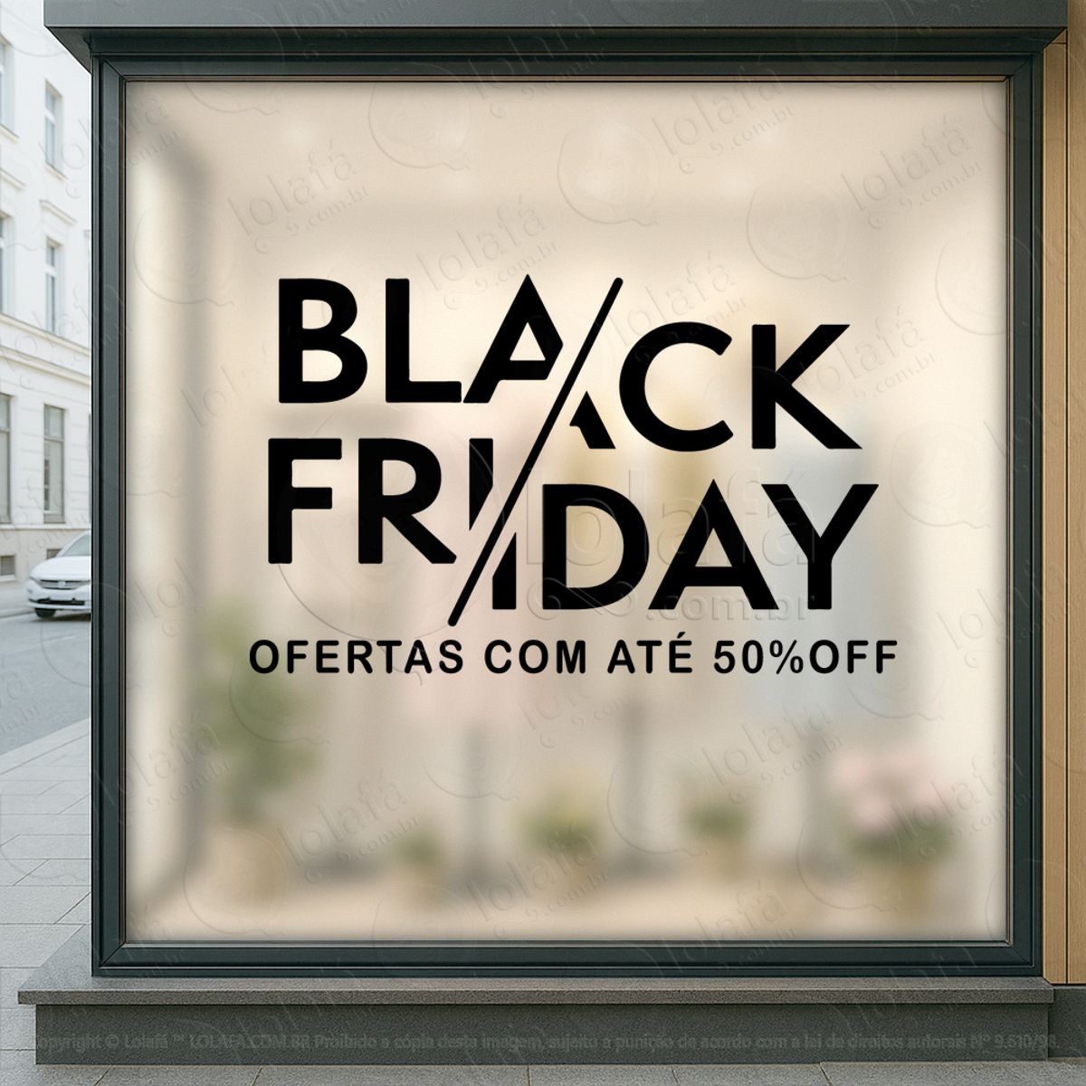 adesivo black friday para vitrine personalizável mod:273
