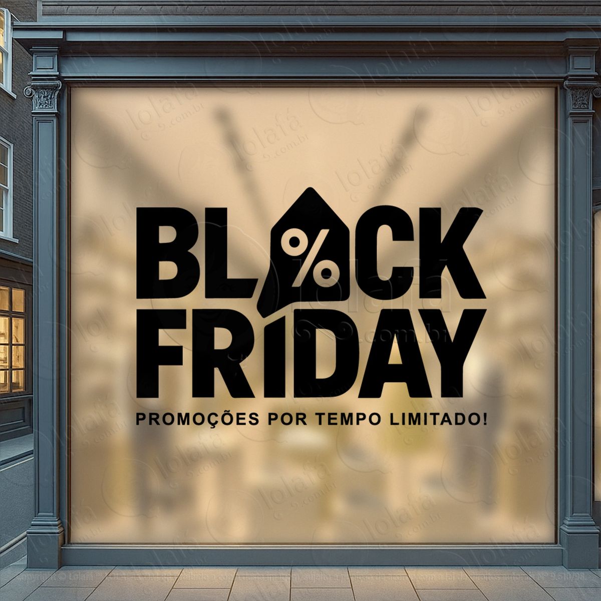 adesivo black friday para vitrine personalizável mod:276