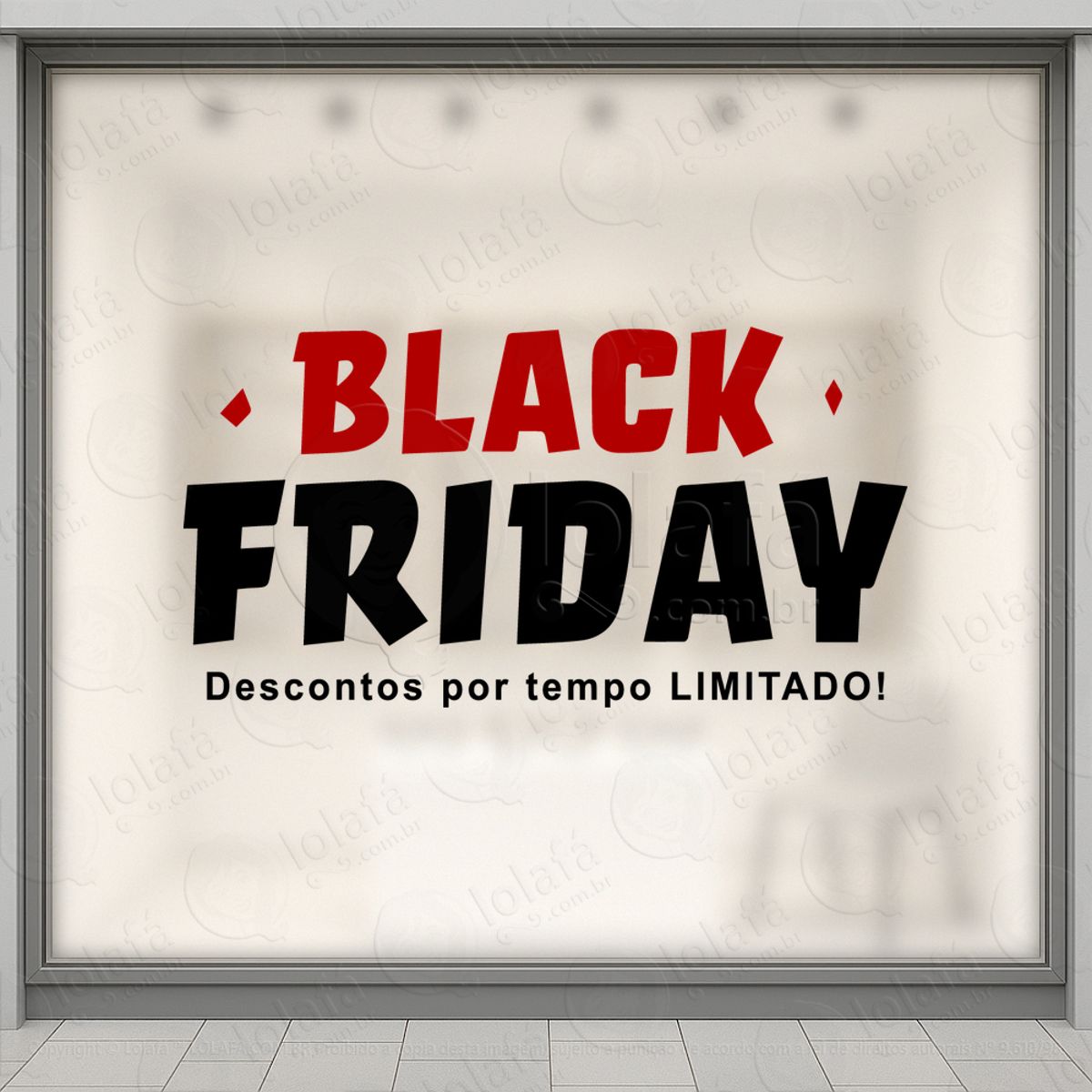 adesivo black friday para vitrine personalizável mod:277