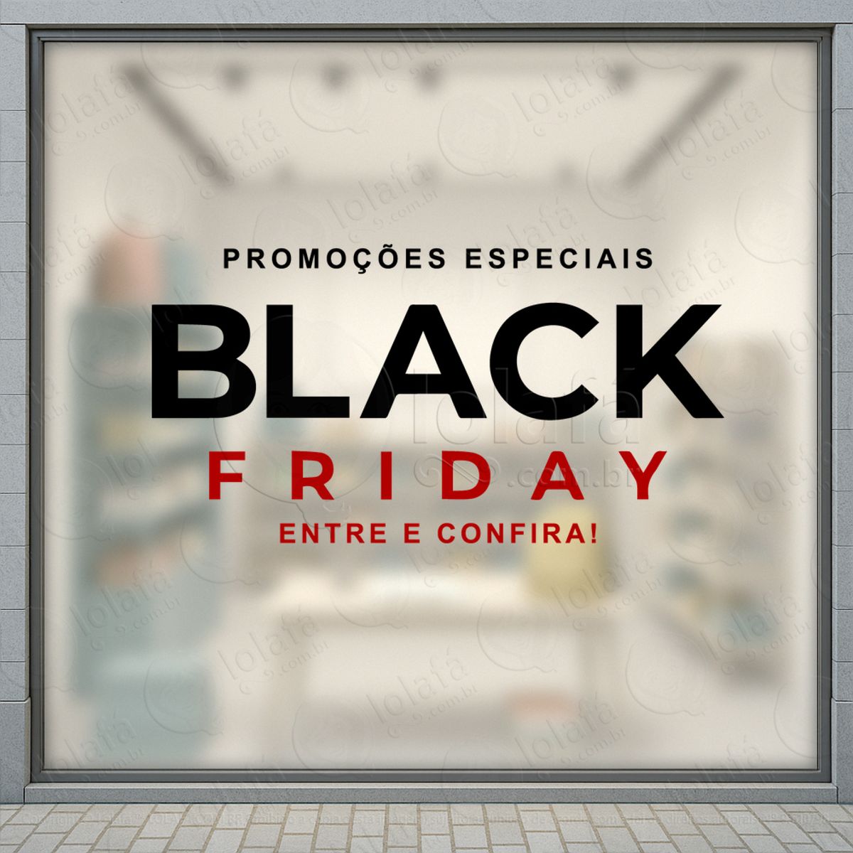 adesivo black friday para vitrine personalizável mod:278