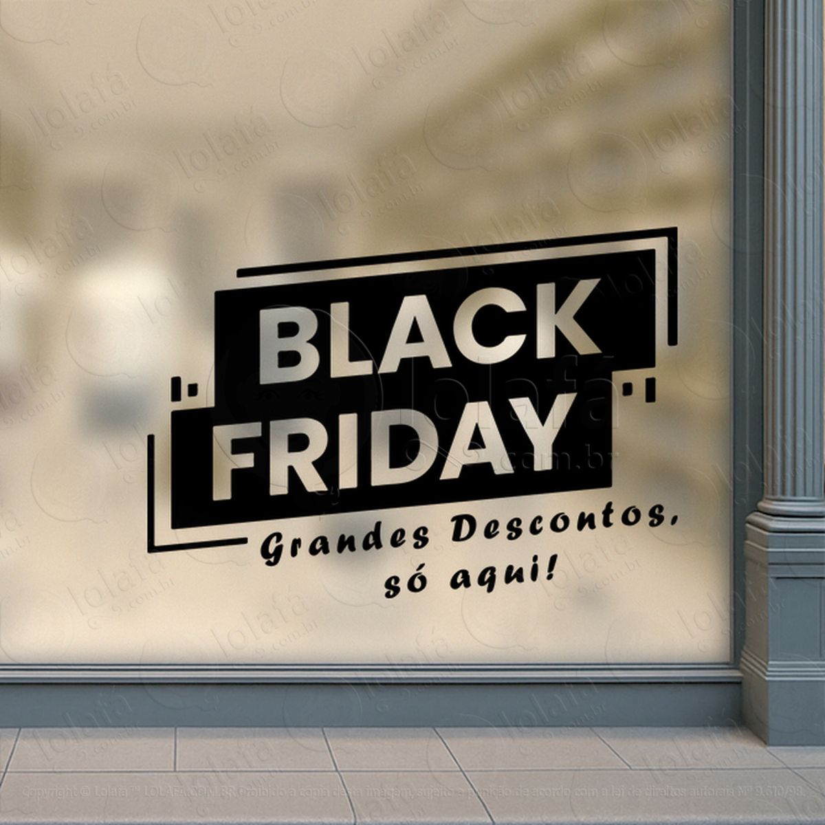 adesivo black friday para vitrine personalizável mod:279