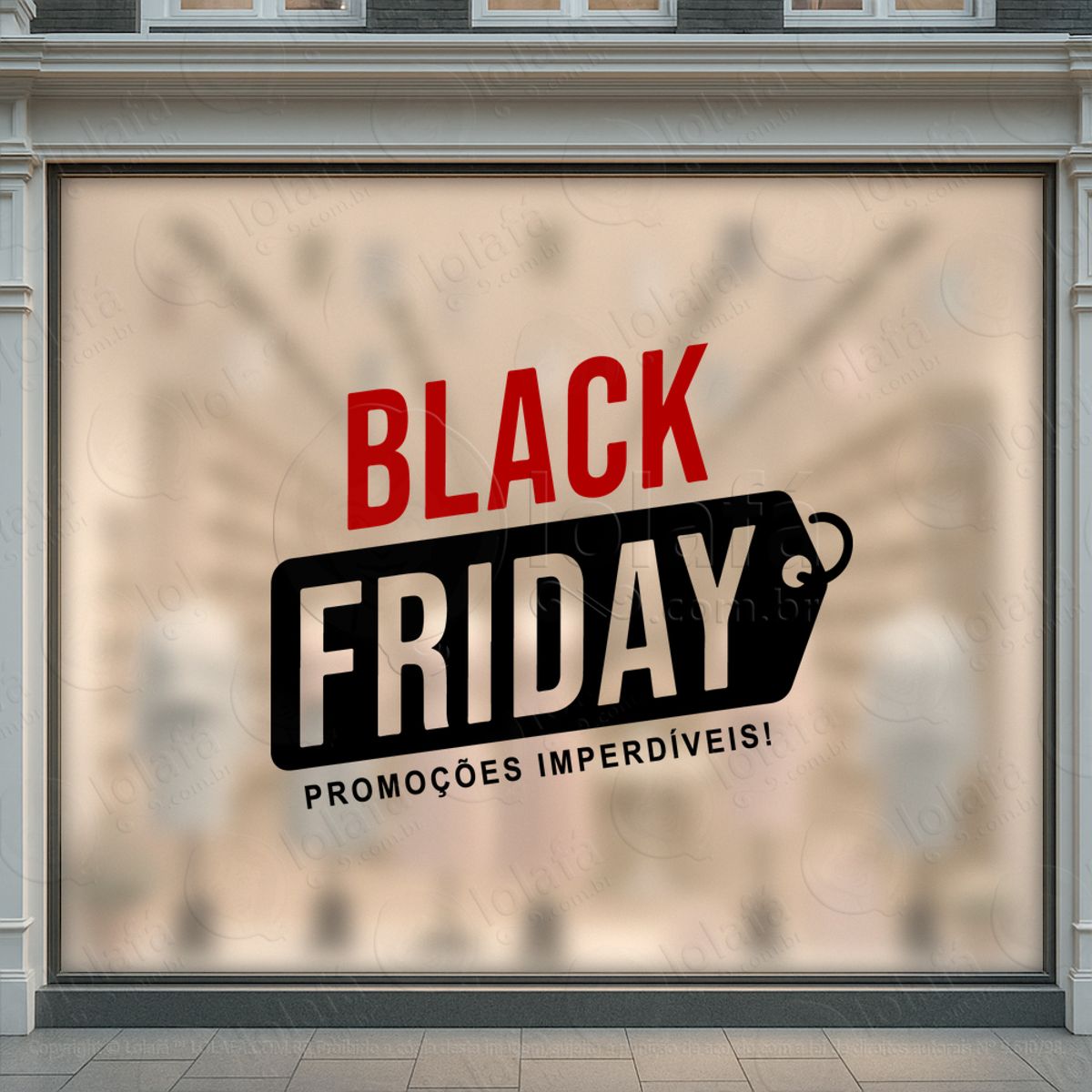 adesivo black friday para vitrine personalizável mod:280
