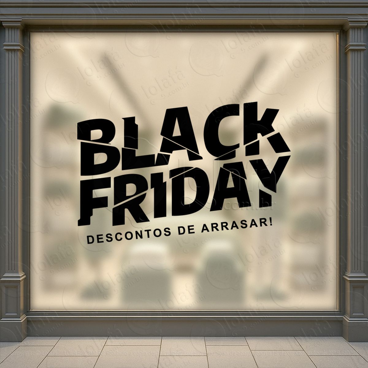 adesivo black friday para vitrine personalizável mod:281