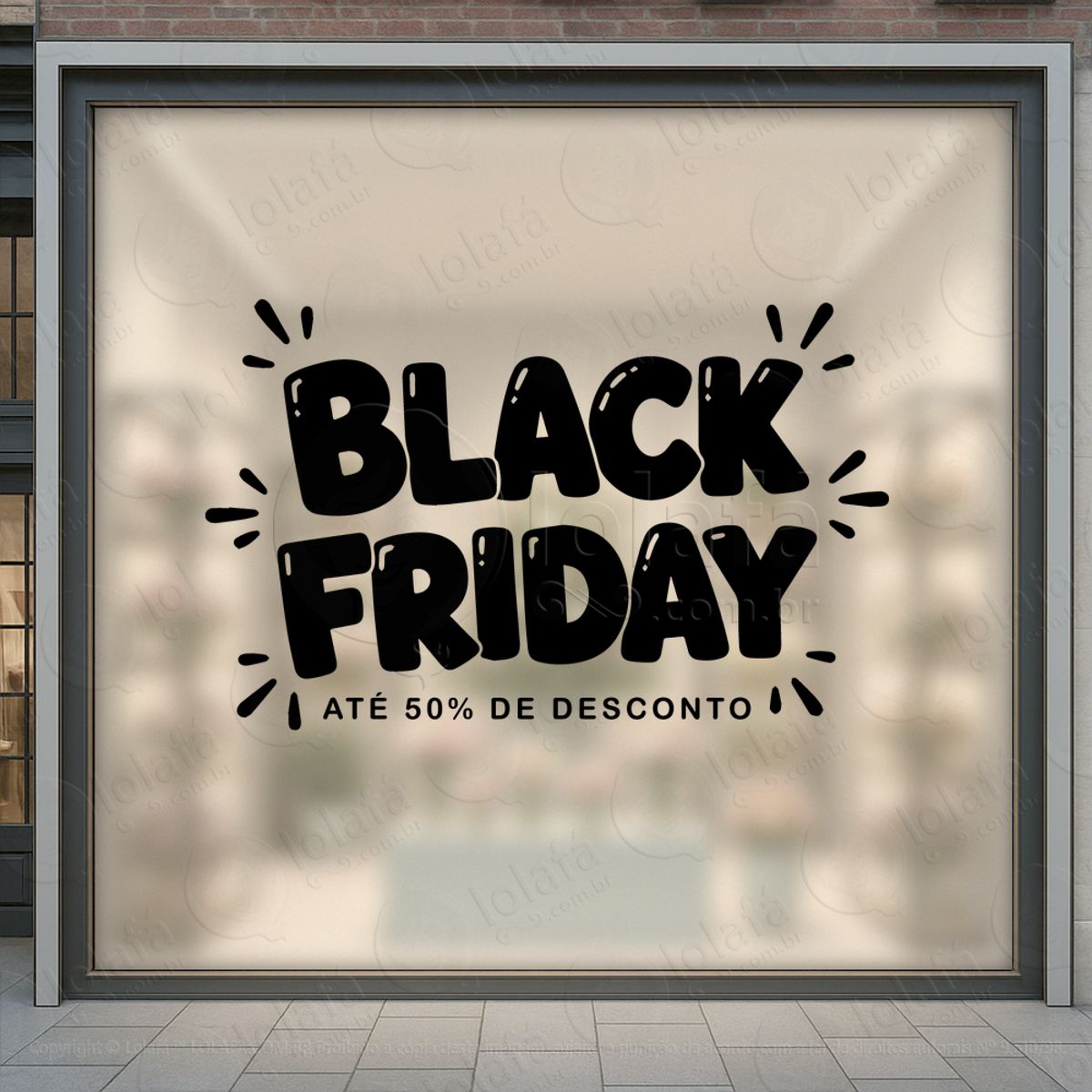 adesivo black friday para vitrine personalizável mod:282