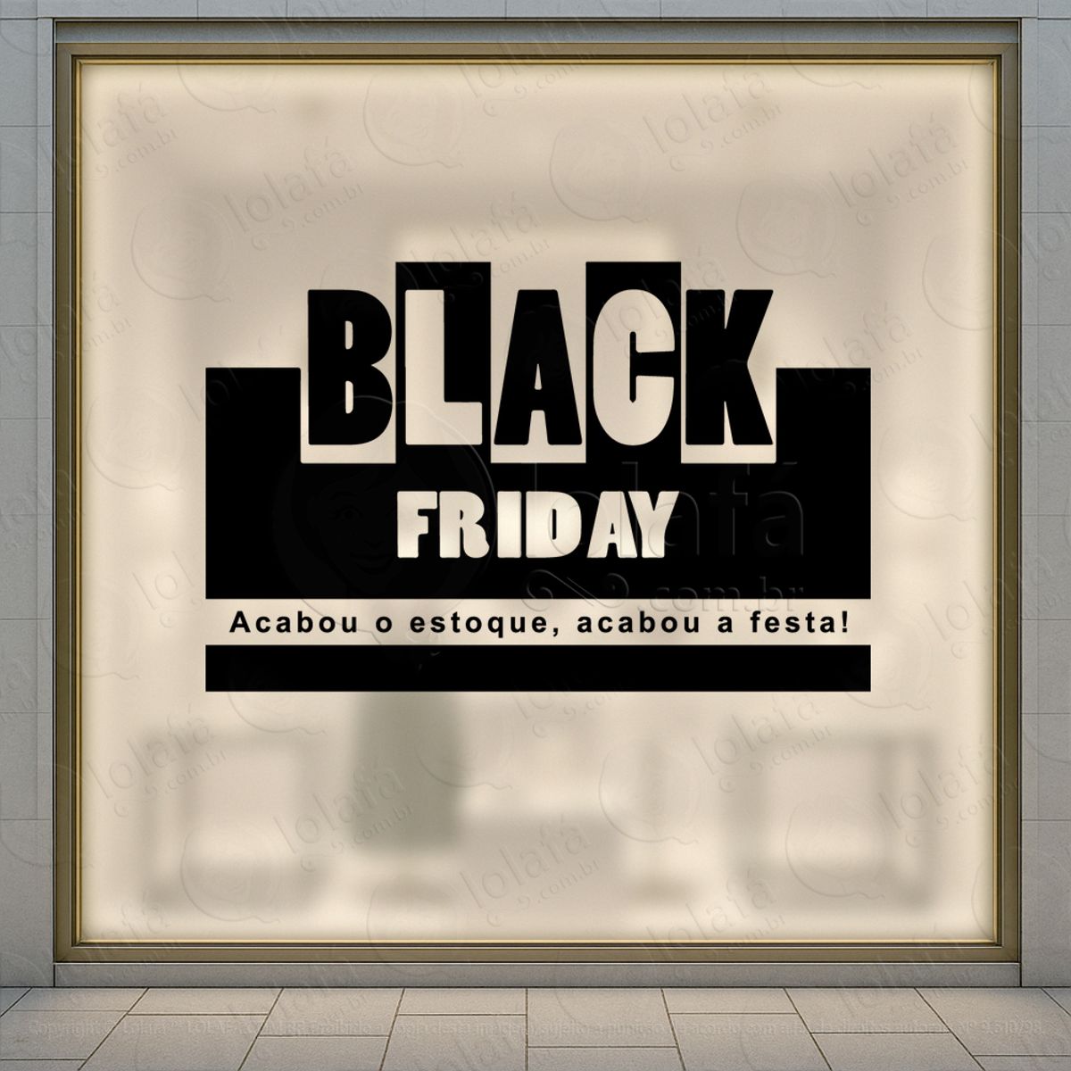 Adesivo Black Friday para Vitrine Personalizável Mod:283