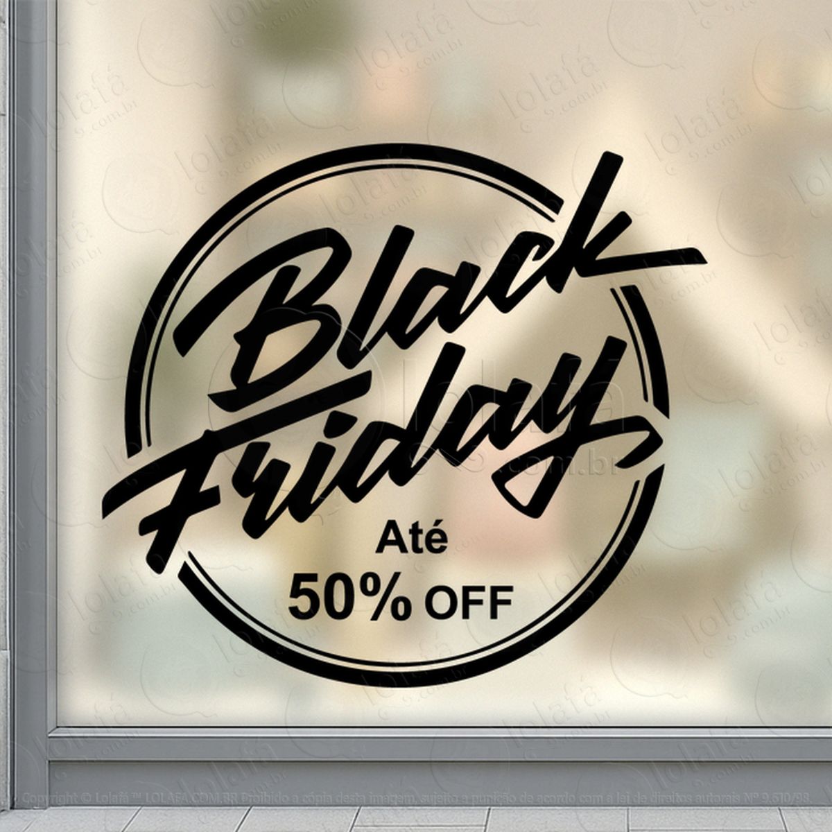 Adesivo Black Friday para Vitrine Personalizável Mod:285