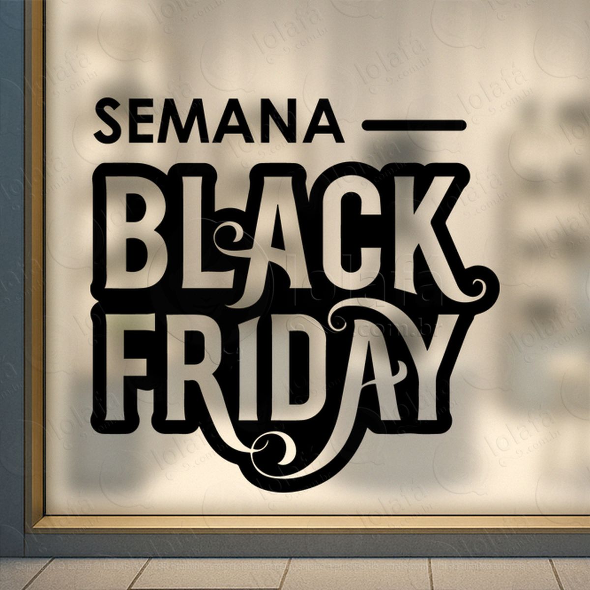 Adesivo Black Friday para Vitrine Personalizável Mod:286
