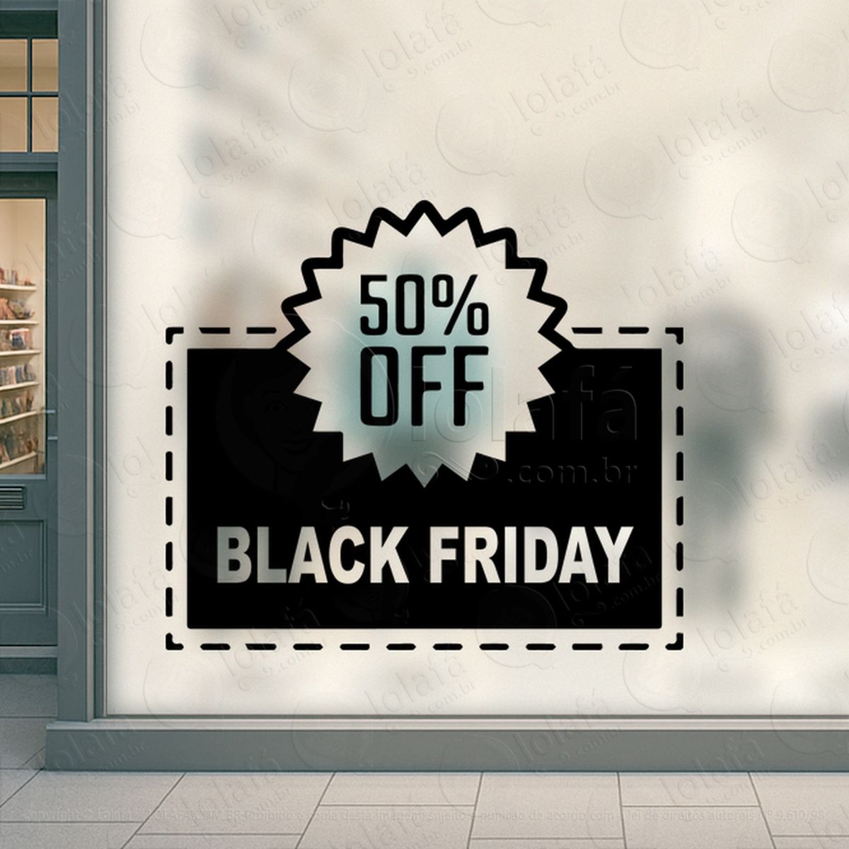 Adesivo Black Friday para Vitrine Personalizável Mod:287