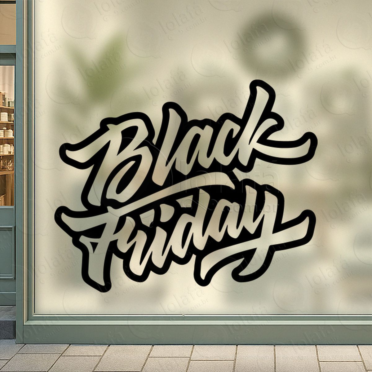 adesivo black friday para vitrine personalizável mod:288