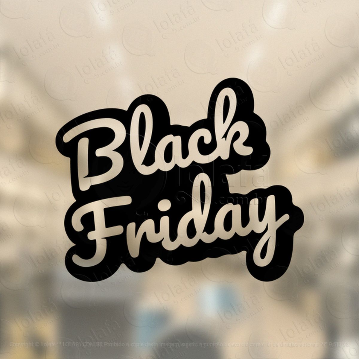 Adesivo Black Friday para Vitrine Personalizável Mod:289