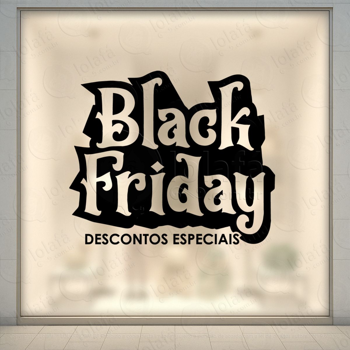 Adesivo Black Friday para Vitrine Personalizável Mod:293