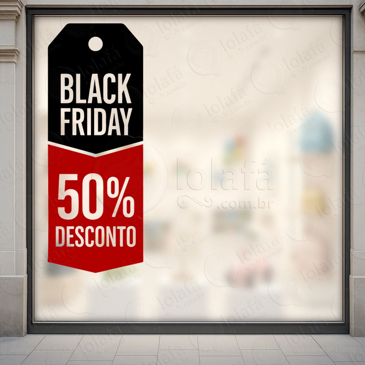 adesivo black friday para vitrine personalizável mod:296