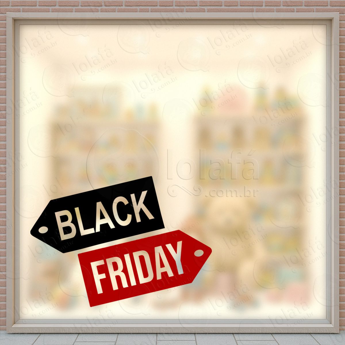 adesivo black friday para vitrine personalizável mod:298
