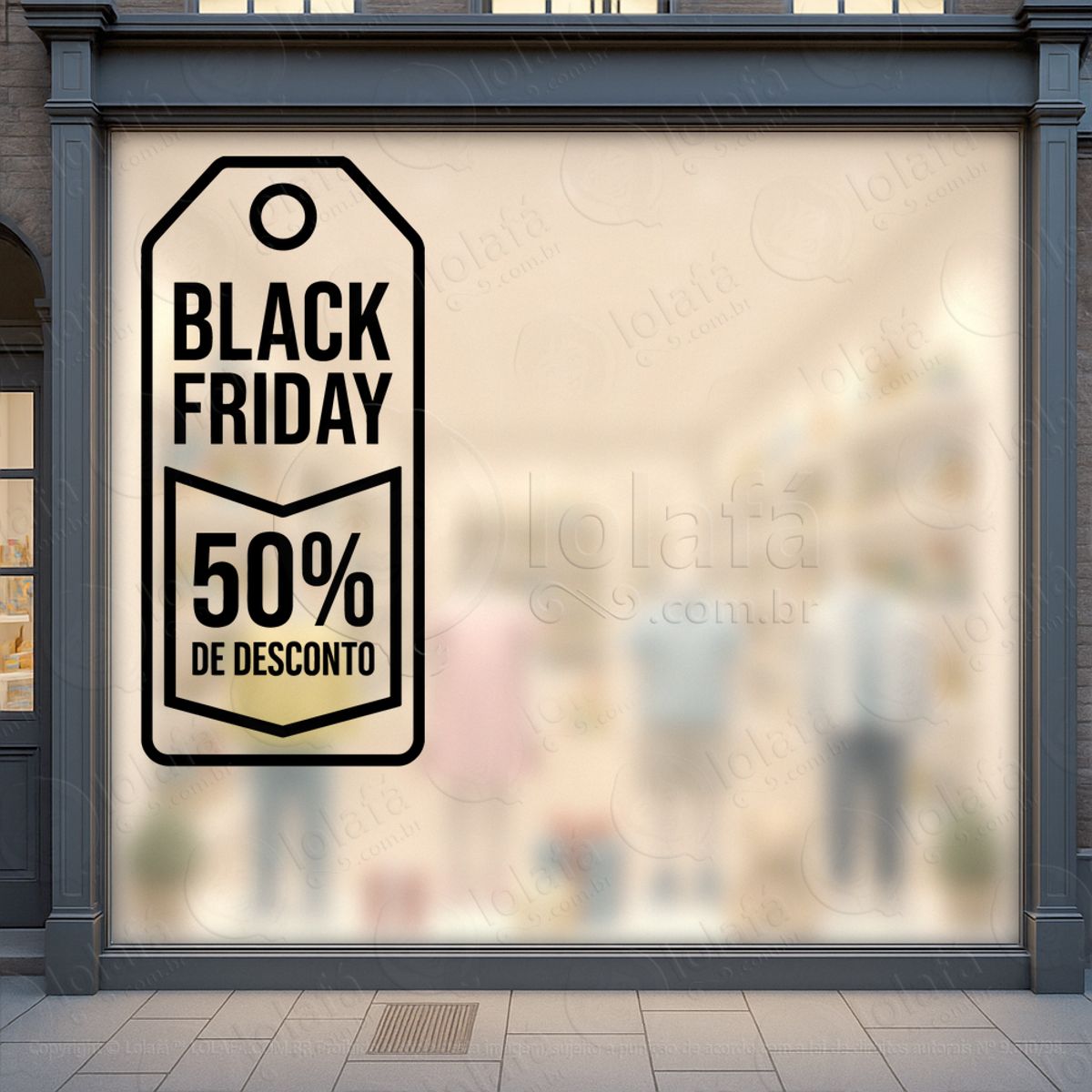 adesivo black friday para vitrine personalizável mod:300