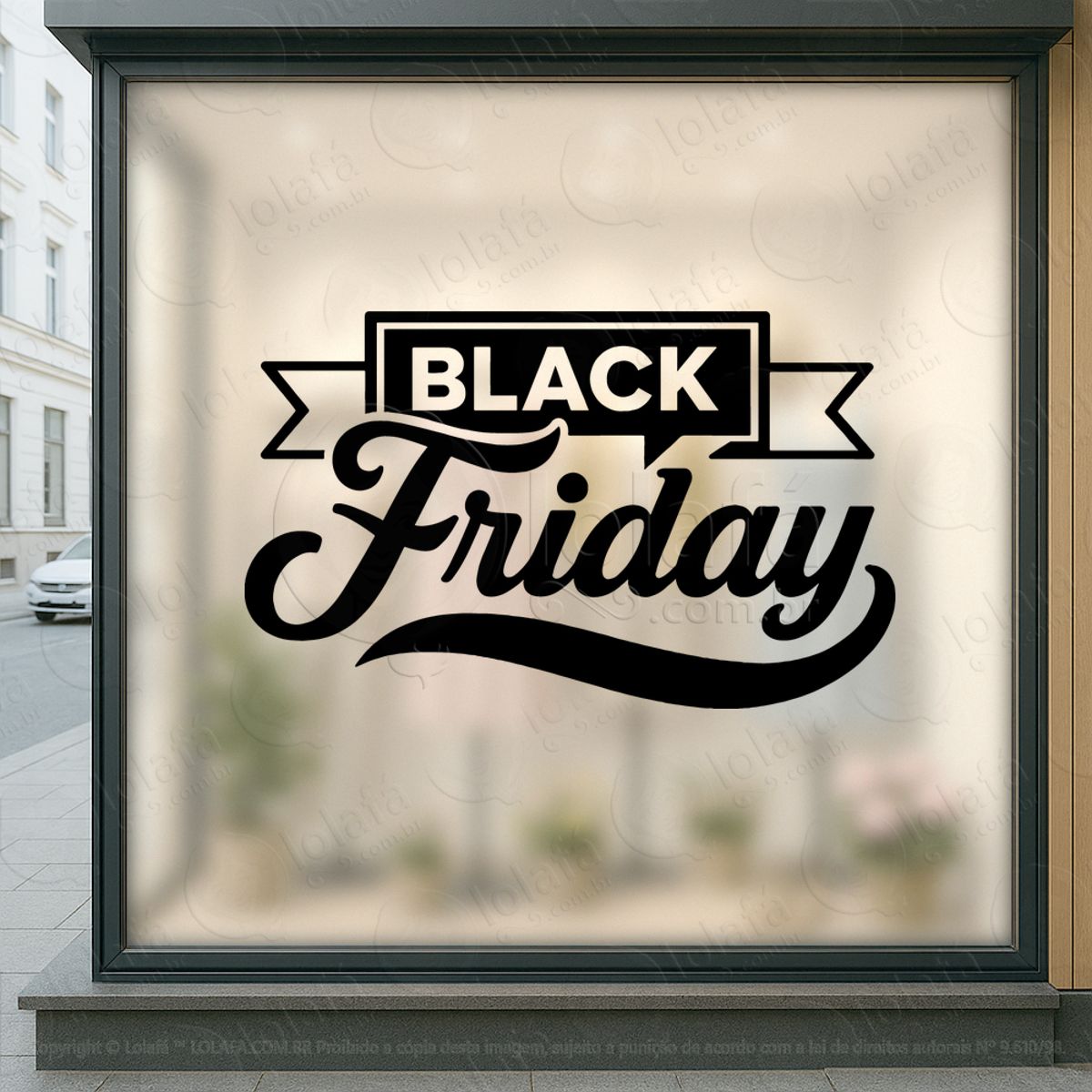 adesivo black friday para vitrine personalizável mod:303