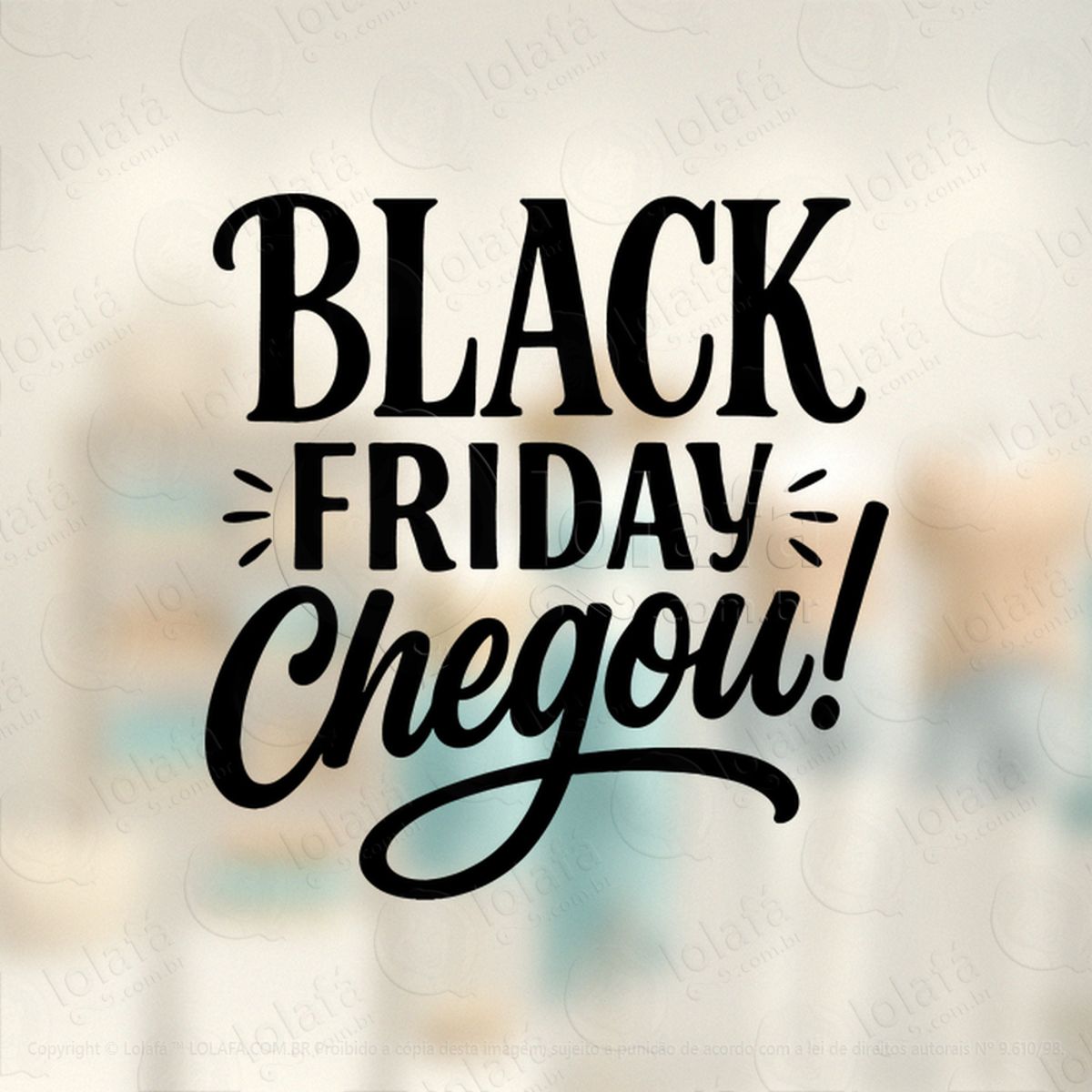 Adesivo Black Friday para Vitrine Personalizável Mod:304