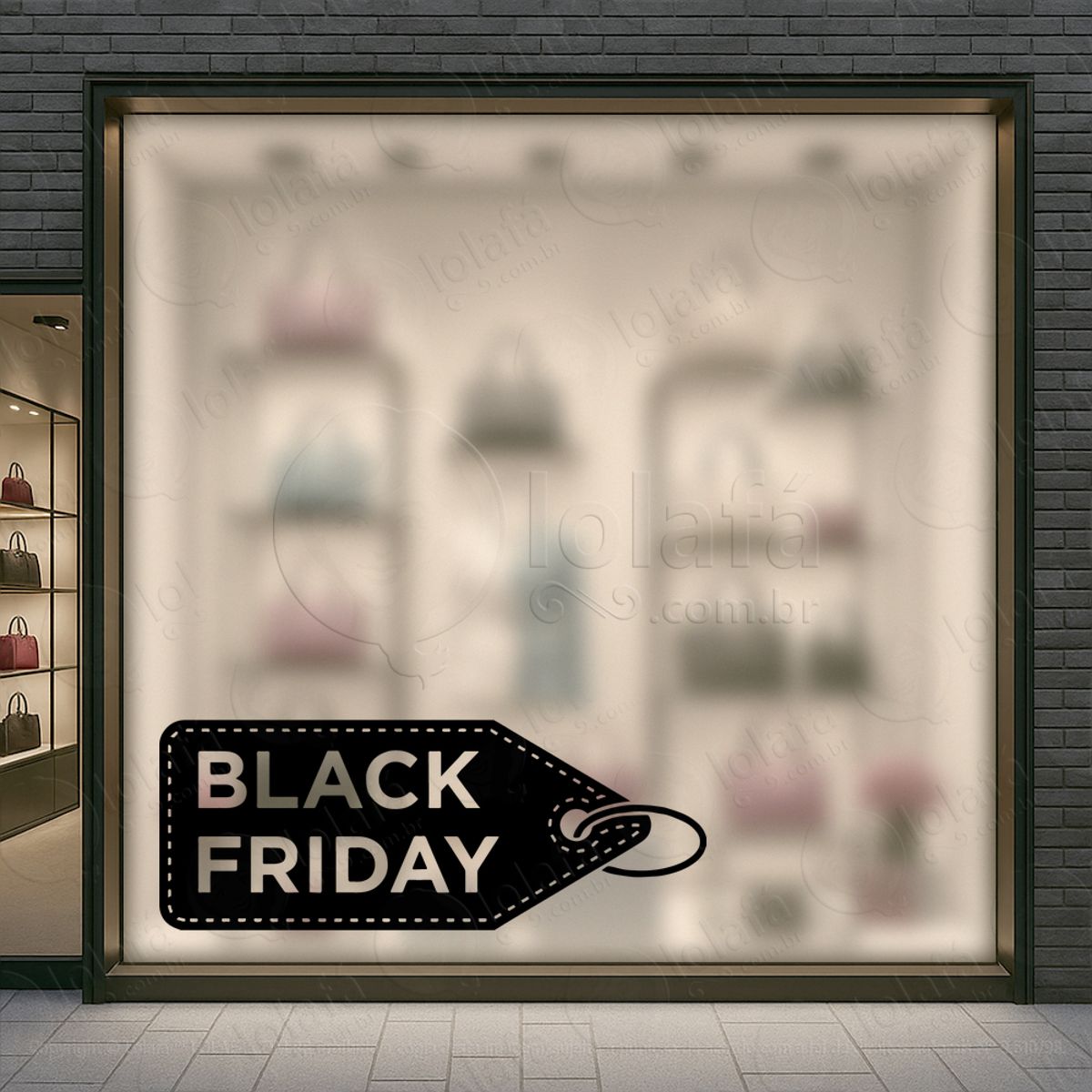 adesivo black friday para vitrine personalizável mod:318