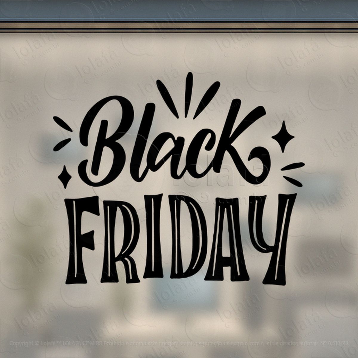 adesivo black friday para vitrine personalizável mod:322