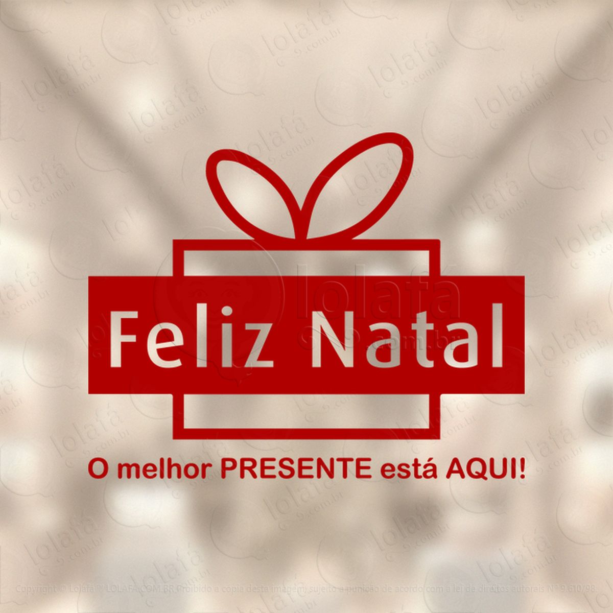 adesivo de natal para vitrine personalizável mod:346