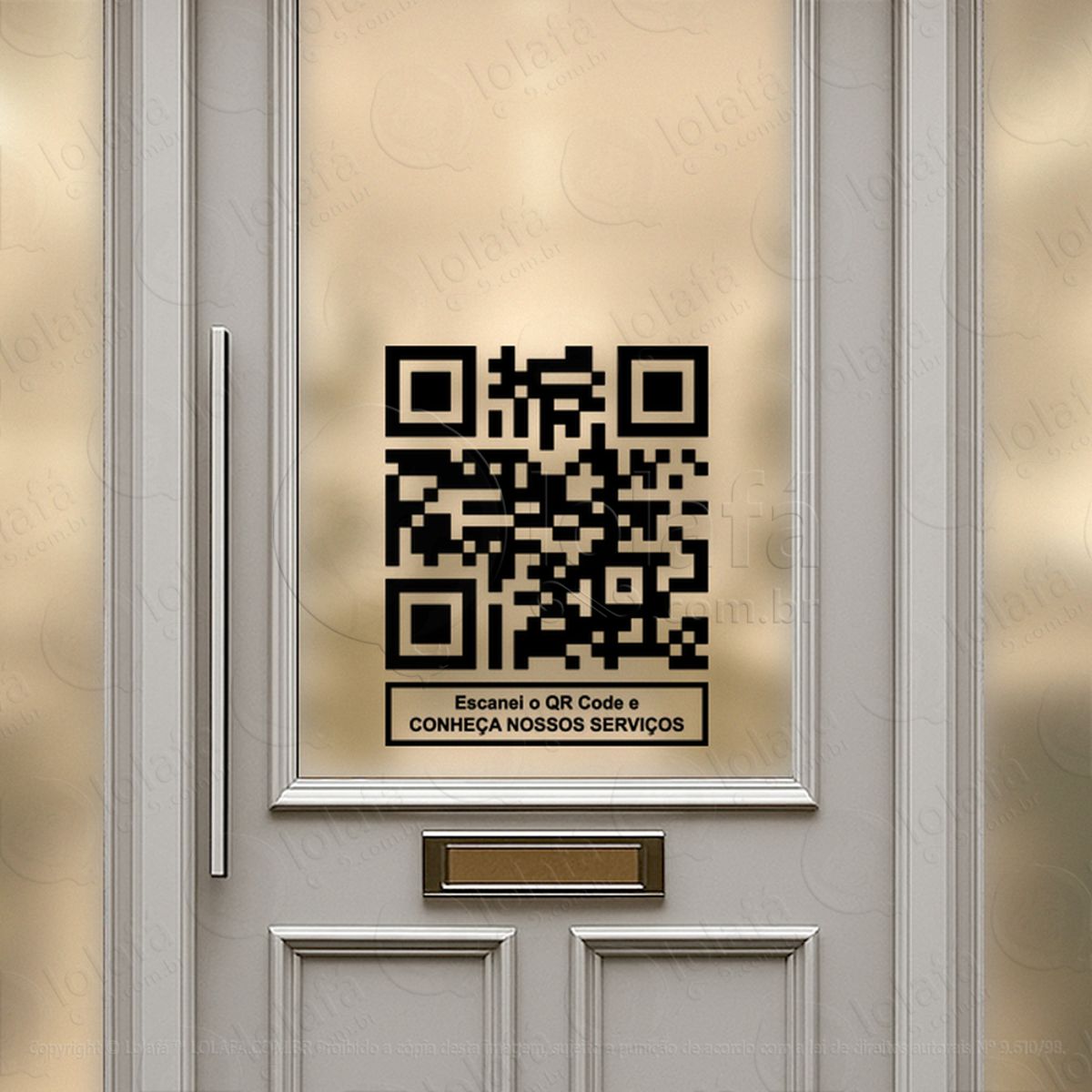 qr code conheça nossos serviços adesivos para vitrine mod:359