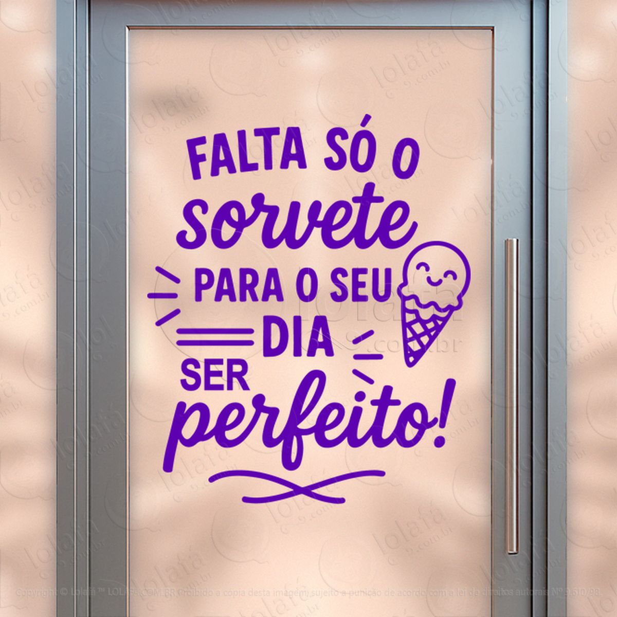 falta só o sorvete sorveteria adesivos para vitrine mod:361