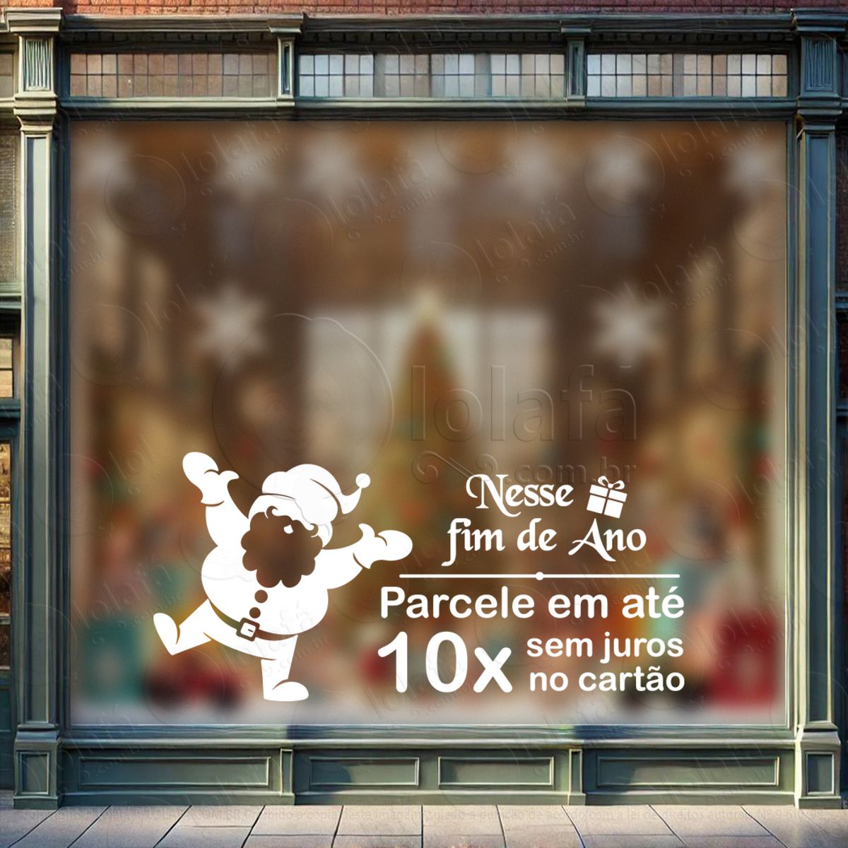 adesivo de natal para vitrine personalizável mod:369