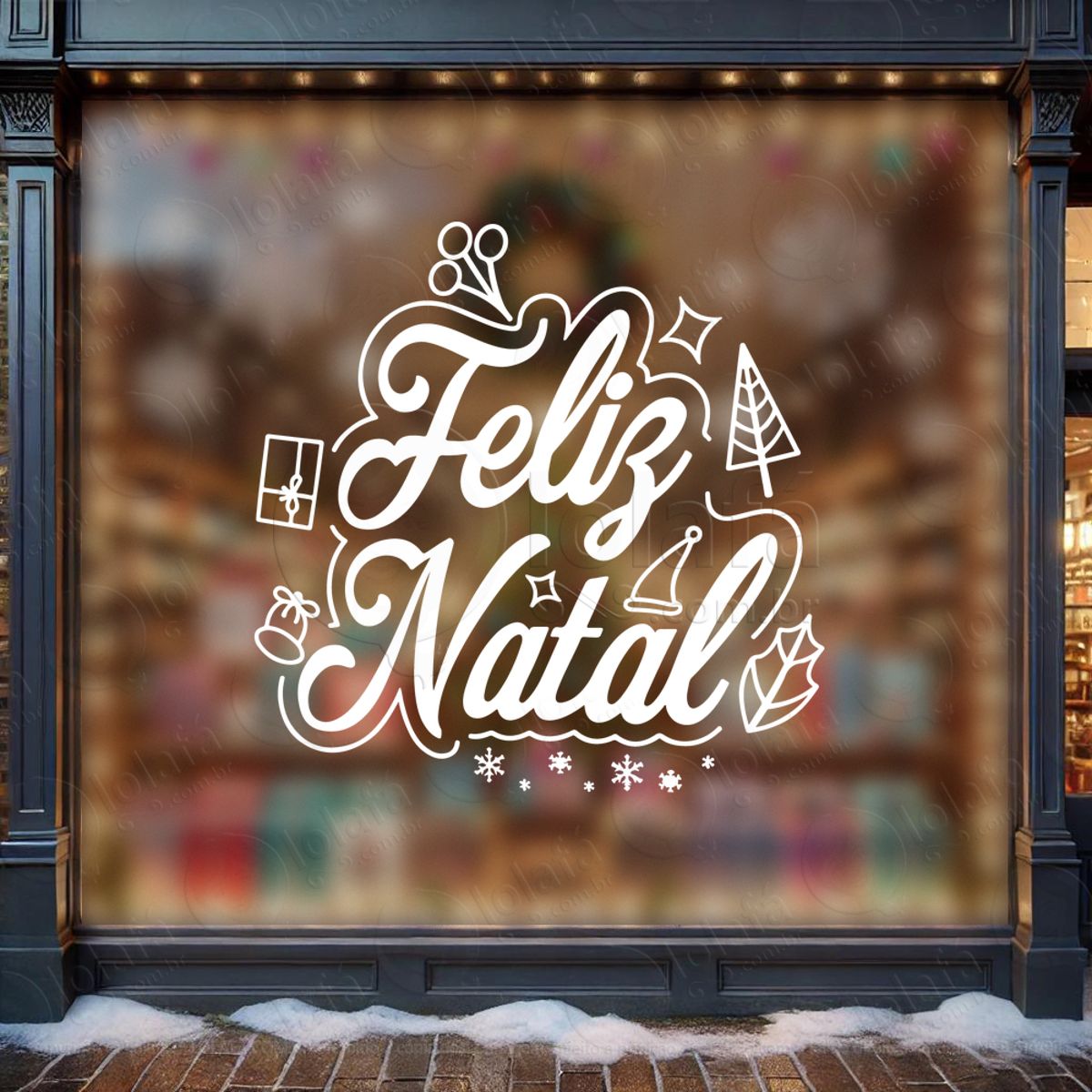 frase feliz natal adesivos de natal mod:370