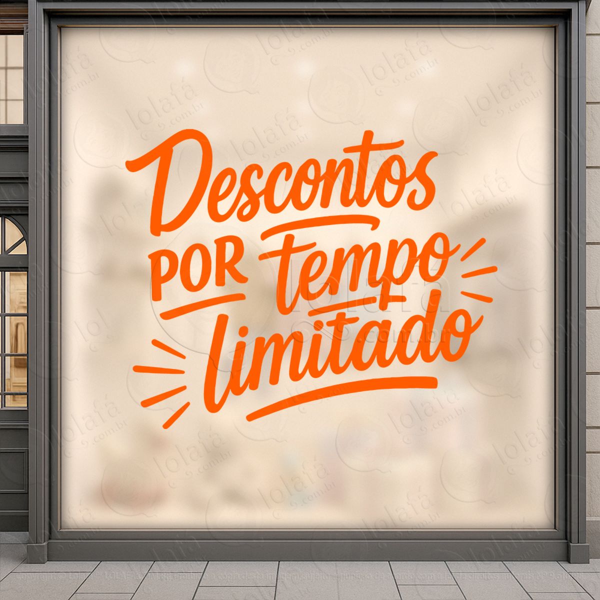 frase de desconto loja adesivos para vitrine mod:383