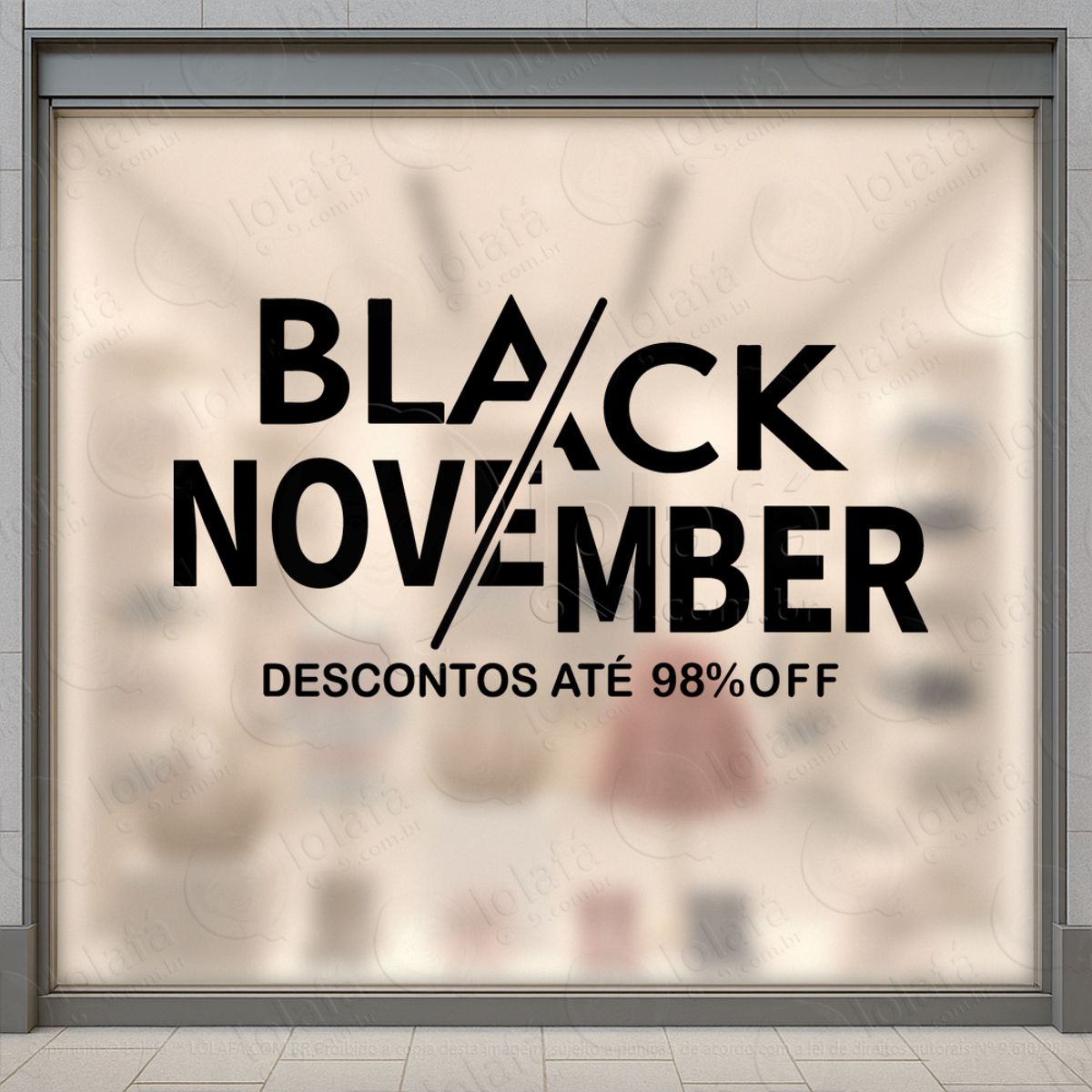 adesivo black friday para vitrine personalizável mod:385
