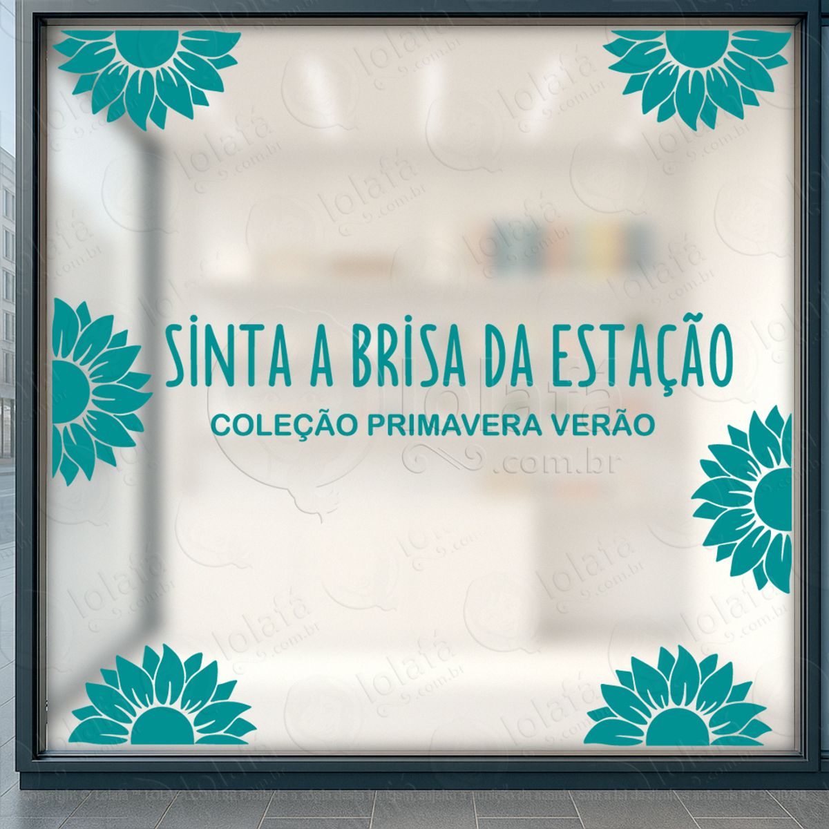 Sinta a Brisa da Estação Adesivos Para Vitrine Primavera Verão Mod:388