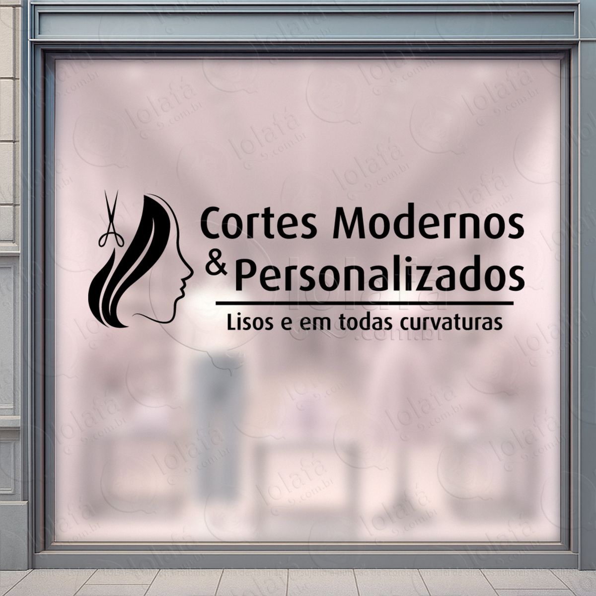Cortes Modernos & Personalizados Adesivos Para Salão De Beleza e Barbearia Mod:390