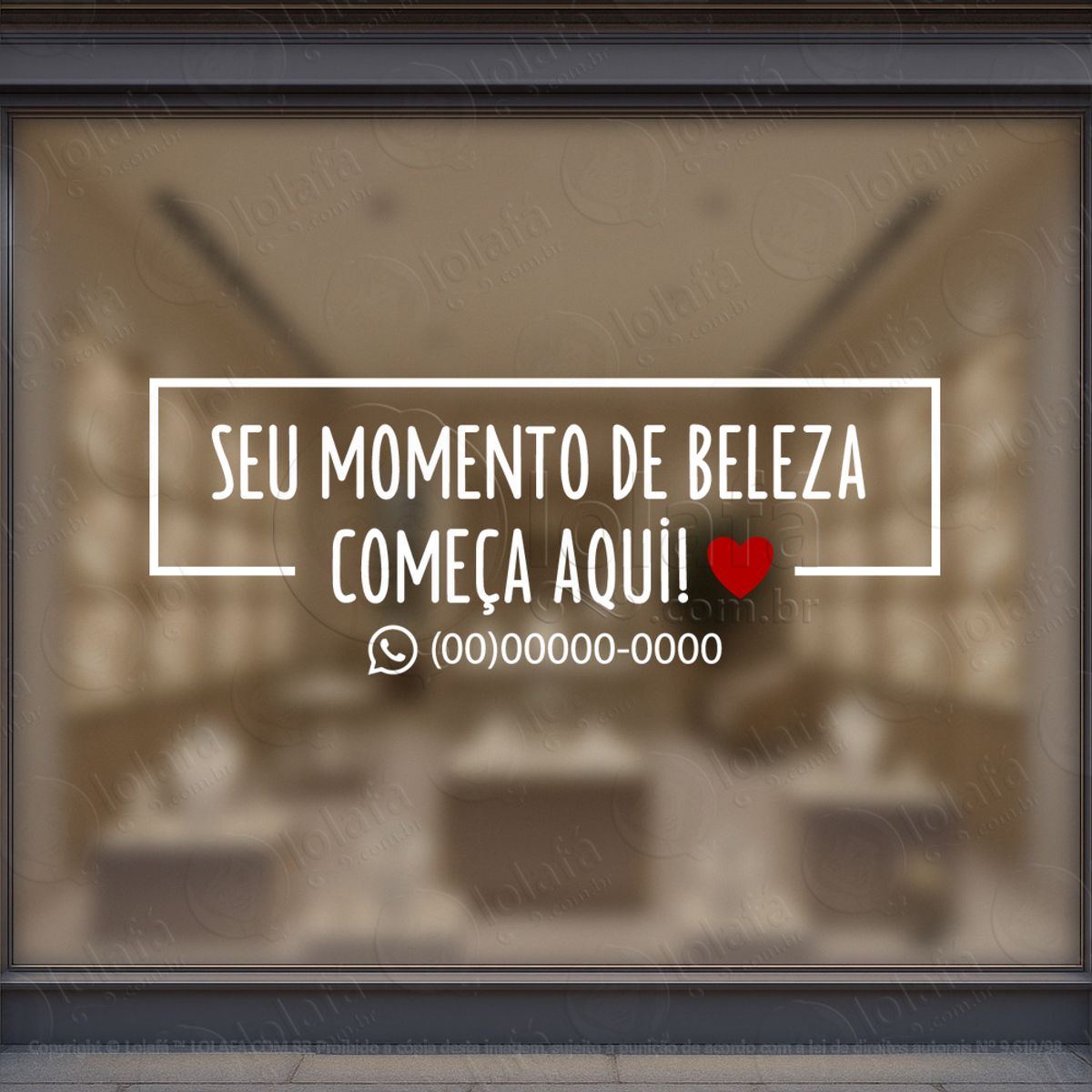 Momento de Beleza Adesivos Para Salão De Beleza e Barbearia Mod:393