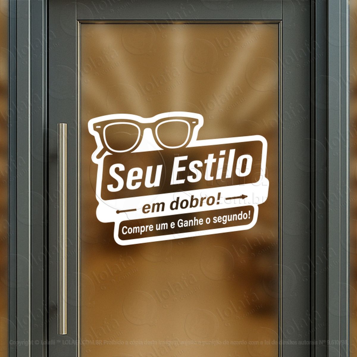 seja um Ímã de clientes adesivos para vitrine Ótica mod:394