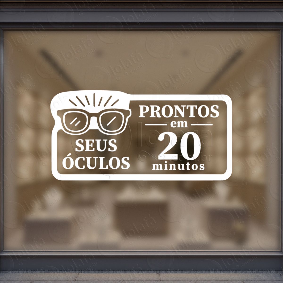 vitrine que vende por você adesivos para vitrine Ótica mod:396