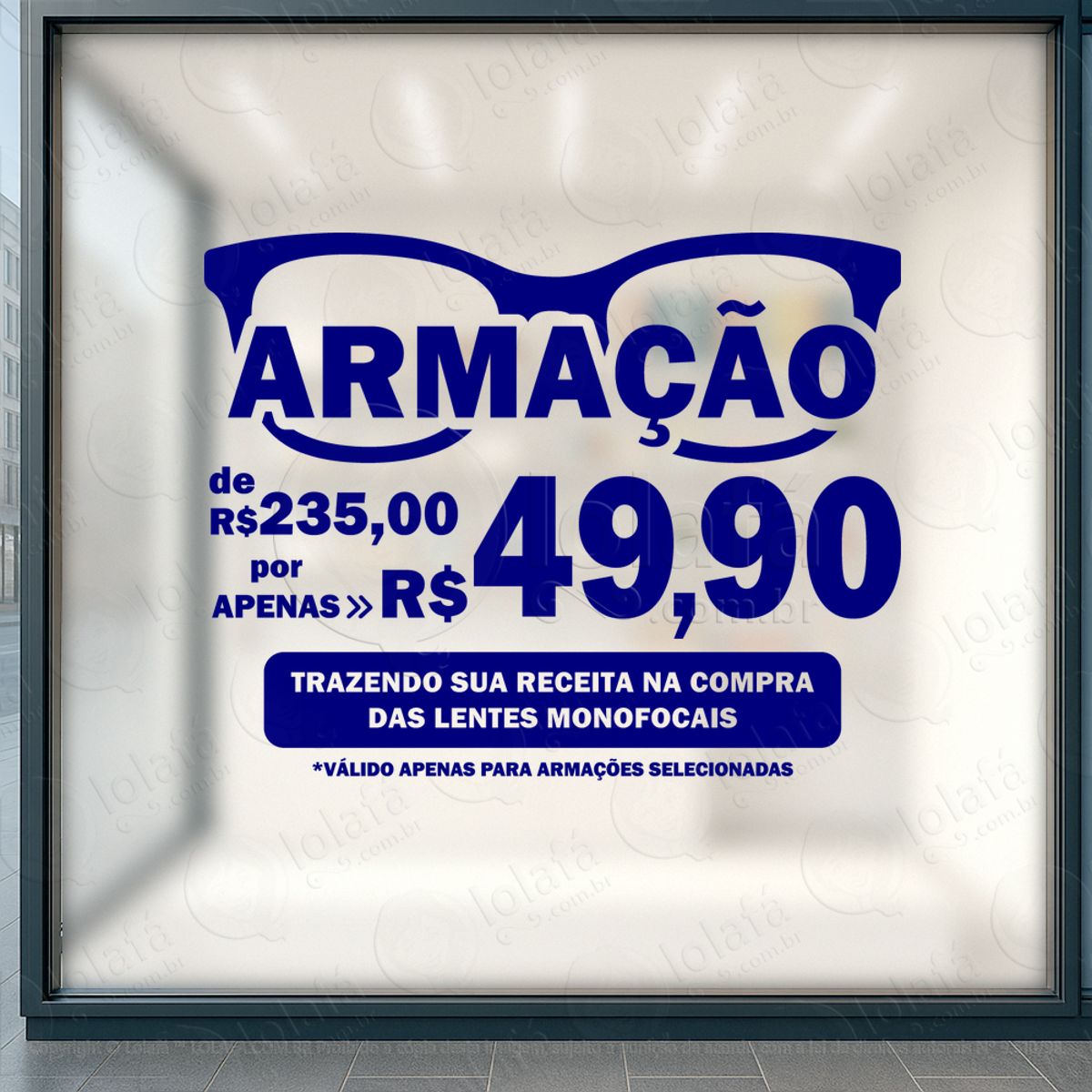 elegância que chama atenção adesivos para vitrine Ótica mod:397