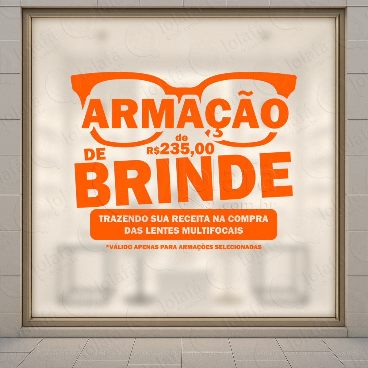desperte desejo na vitrine adesivos para vitrine Ótica mod:398